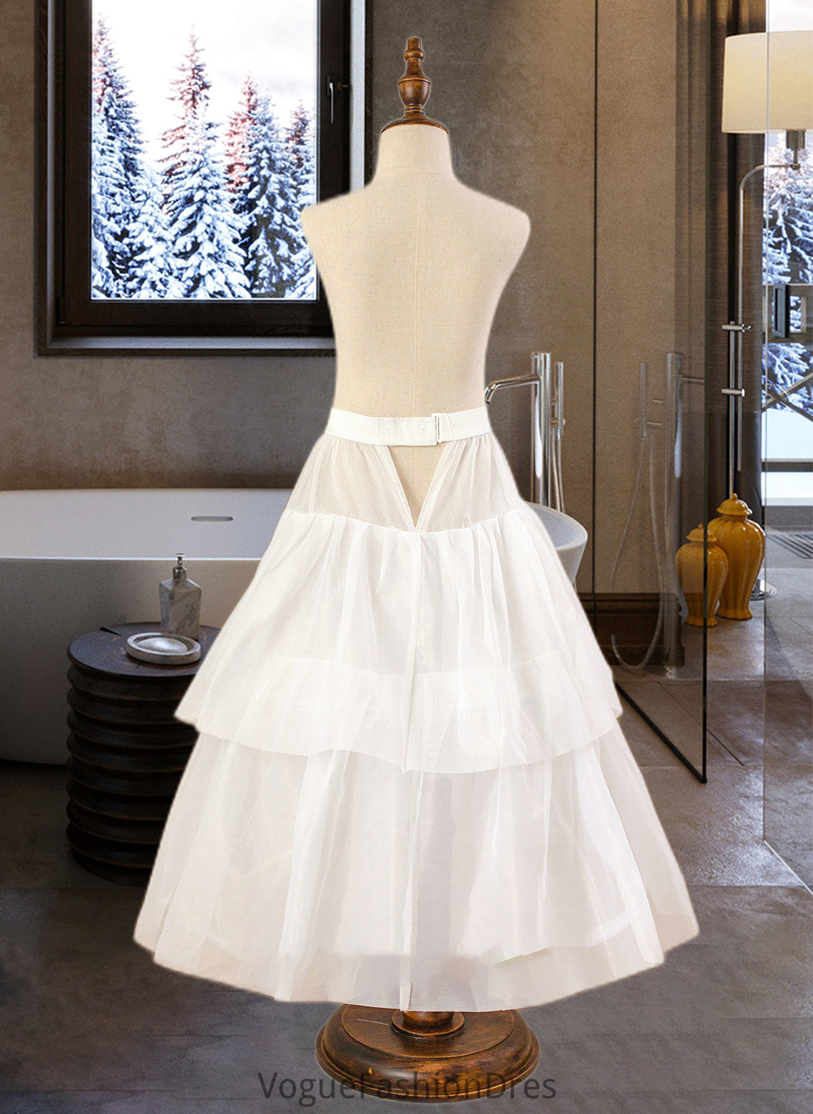 Maliyah Ball-Gown/Princess Scoop Neck Floor-Length Tulle Junior Bridesmaid Dress With Sash Beading Bow(s) DKP0013545