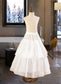 Maliyah Ball-Gown/Princess Scoop Neck Floor-Length Tulle Junior Bridesmaid Dress With Sash Beading Bow(s) DKP0013545