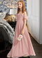 Ayana A-Line Off-the-Shoulder Floor-Length Chiffon Junior Bridesmaid Dress With Cascading Ruffles DKP0013553