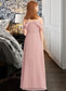 Ayana A-Line Off-the-Shoulder Floor-Length Chiffon Junior Bridesmaid Dress With Cascading Ruffles DKP0013553