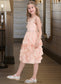 Meg A-Line Scoop Neck Knee-Length Chiffon Junior Bridesmaid Dress With Beading Sequins Cascading Ruffles DKP0013565