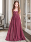 Lucinda A-Line Sweetheart Floor-Length Chiffon Junior Bridesmaid Dress With Ruffle DKP0013568