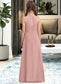 Brisa A-Line Scoop Neck Floor-Length Chiffon Junior Bridesmaid Dress With Ruffle DKP0013632