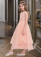 Lina A-Line Scoop Neck Ankle-Length Organza Junior Bridesmaid Dress With Beading Sequins DKP0013633