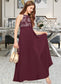 Anna A-Line Scoop Neck Floor-Length Chiffon Lace Junior Bridesmaid Dress With Bow(s) DKP0013637