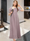 Sherlyn A-Line Scoop Neck Floor-Length Chiffon Junior Bridesmaid Dress With Cascading Ruffles DKP0013649