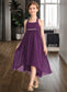 Nora Empire Halter Asymmetrical Chiffon Junior Bridesmaid Dress With Beading Bow(s) DKP0013663