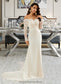 Sophronia Trumpet/Mermaid Off-the-Shoulder Court Train Wedding Dress With Lace DKP0013680