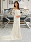 Sophronia Trumpet/Mermaid Off-the-Shoulder Court Train Wedding Dress With Lace DKP0013680