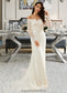 Sophronia Trumpet/Mermaid Off-the-Shoulder Court Train Wedding Dress With Lace DKP0013680