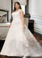 Elyse Ball-Gown/Princess V-neck Court Train Tulle Wedding Dress DKP0013682