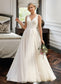 Elyse Ball-Gown/Princess V-neck Court Train Tulle Wedding Dress DKP0013682