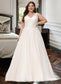 Elyse Ball-Gown/Princess V-neck Court Train Tulle Wedding Dress DKP0013682