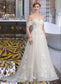 Angelica Ball-Gown/Princess Sweetheart Sweep Train Tulle Wedding Dress DKP0013685