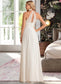 Hedda A-Line High Neck Floor-Length Chiffon Wedding Dress DKP0013702