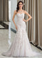 Pru Trumpet/Mermaid Sweetheart Court Train Tulle Lace Wedding Dress DKP0013710