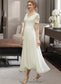 Michaela A-Line V-neck Asymmetrical Wedding Dress With Lace DKP0013712