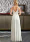 Charlotte A-Line V-neck Floor-Length Wedding Dress With Split Front DKP0013721