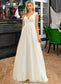 Alula A-Line V-neck Floor-Length Chiffon Lace Wedding Dress DKP0013722