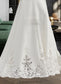 Ariel Trumpet/Mermaid V-neck Court Train Lace Stretch Crepe Wedding Dress With Sequins DKP0013738