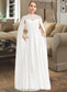 Skyler A-Line High Neck Floor-Length Chiffon Wedding Dress DKP0013748