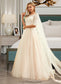 Madelyn Ball-Gown/Princess Scoop Neck Sweep Train Tulle Lace Wedding Dress DKP0013760