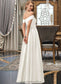 Jadyn Ball-Gown/Princess Off-the-Shoulder Floor-Length Satin Wedding Dress With Split Front Pockets DKP0013774