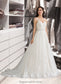 Pauline Ball-Gown/Princess V-neck Court Train Tulle Wedding Dress With Beading Sequins DKP0013779