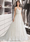 Pauline Ball-Gown/Princess V-neck Court Train Tulle Wedding Dress With Beading Sequins DKP0013779