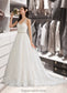 Pauline Ball-Gown/Princess V-neck Court Train Tulle Wedding Dress With Beading Sequins DKP0013779