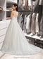 Pauline Ball-Gown/Princess V-neck Court Train Tulle Wedding Dress With Beading Sequins DKP0013779