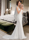 Hana Trumpet/Mermaid V-neck Court Train Chiffon Wedding Dress DKP0013788