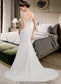 Hana Trumpet/Mermaid V-neck Court Train Chiffon Wedding Dress DKP0013788