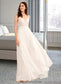 Paisley A-Line V-neck Floor-Length Wedding Dress With Sequins DKP0013797