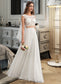 Rylee A-Line Scoop Neck Floor-Length Chiffon Wedding Dress With Beading Sequins DKP0013799