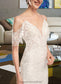 Lauretta Trumpet/Mermaid V-neck Chapel Train Wedding Dress With Beading Sequins DKP0013802