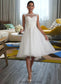 Deanna A-Line Illusion Asymmetrical Tulle Wedding Dress With Ruffle DKP0013808