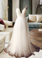 Ayana A-Line V-neck Sweep Train Tulle Wedding Dress DKP0013812