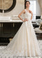 Mckayla Ball-Gown/Princess Sweetheart Court Train Tulle Wedding Dress With Beading Sequins DKP0013813