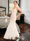 Anya Trumpet/Mermaid V-neck Court Train Wedding Dress With Lace DKP0013814