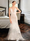 Anya Trumpet/Mermaid V-neck Court Train Wedding Dress With Lace DKP0013814