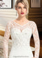 Phoenix Trumpet/Mermaid V-neck Sweep Train Stretch Crepe Wedding Dress With Beading Sequins DKP0013816