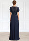 Delilah A-Line Scoop Neck Floor-Length Chiffon Lace Mother of the Bride Dress With Sequins DK126P0014857