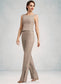 Rosemary Jumpsuit/Pantsuit Scoop Neck Floor-Length Chiffon Mother of the Bride Dress DK126P0014864