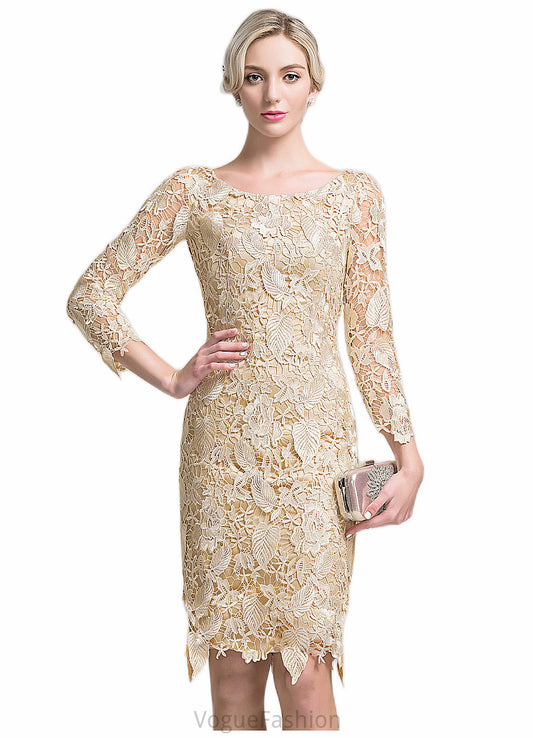 Robin Sheath/Column Scoop Neck Knee-Length Lace Mother of the Bride Dress DK126P0014865