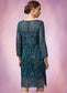 Carolyn Sheath/Column Scoop Neck Knee-Length Lace Mother of the Bride Dress With Sequins DK126P0014867