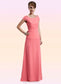 Addisyn A-Line Scoop Neck Floor-Length Chiffon Mother of the Bride Dress With Ruffle Beading DK126P0014872