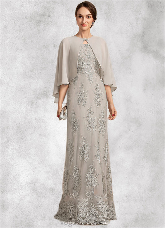 Aracely A-Line Square Neckline Floor-Length Lace Mother of the Bride Dress DK126P0014889