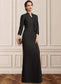 Mira Sheath/Column Square Neckline Floor-Length Chiffon Mother of the Bride Dress DK126P0014893