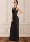 Mira Sheath/Column Square Neckline Floor-Length Chiffon Mother of the Bride Dress DK126P0014893